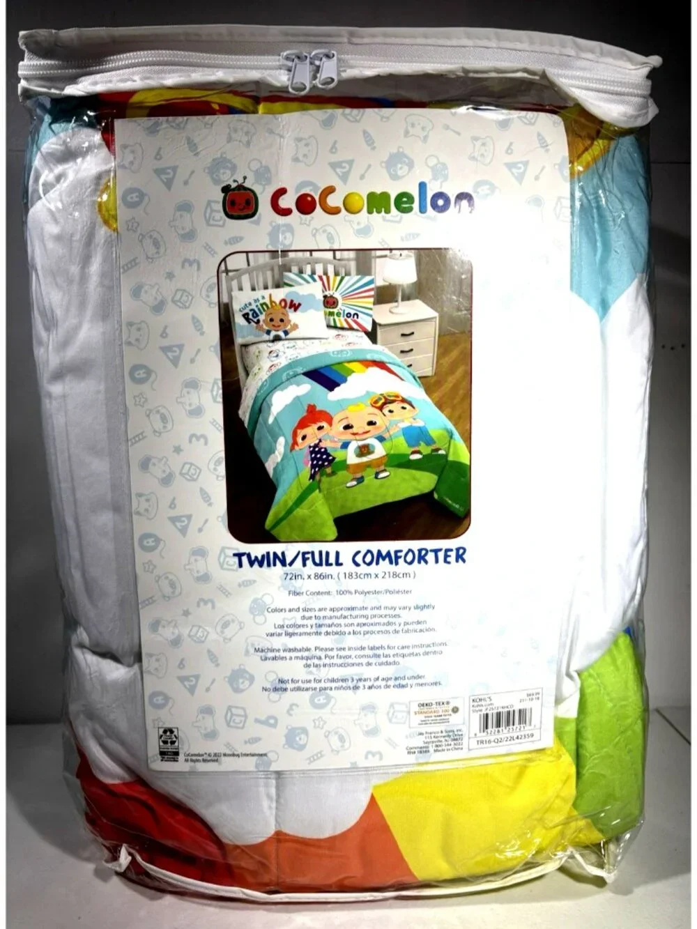 Cocomelon Twin/Full Size Comforter - JJ, TomTom & Yoyo - 72